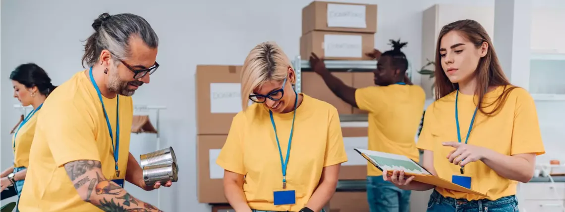 group of people working